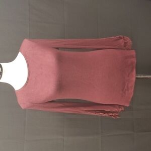 WHBM Lace Detail Swoop Neck Sweater SZ MD